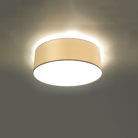 Plafonnier en PVC 1 ampoule 3000K - 25x25x11cm Sollux