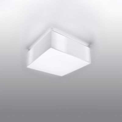 Plafonnier en PVC 1 lampes 25x25x11cm Sollux