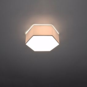 Plafonnier en PVC 2 ampoules 3000K - 30.5x26.5x11.5cm Sollux