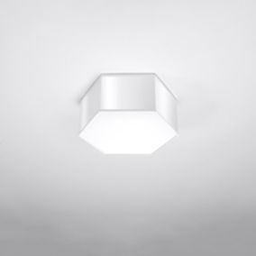 Plafonnier en PVC 2 ampoules 4000K - 30.5x26.5x13.5cm Sollux