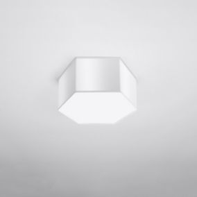 Plafonnier en PVC 2 ampoules 4000K - 30.5x26.5x15.5cm Sollux