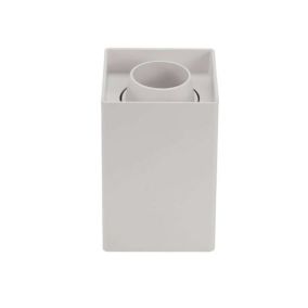 Plafonnier en Saillie Carré GU10/MR16 80mm avec Tête Inclinable Blanc Max 10W