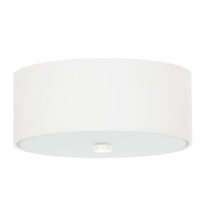 Plafonnier en tissu/verre/acier 3 ampoules 4000K - 30x30x22cm Sollux