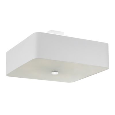 Plafonnier en tissu/verre/acier 5 lampes 45x45x25cm Sollux