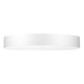 Plafonnier en tissu/verre/acier 6 lampes 100x100x20cm Sollux