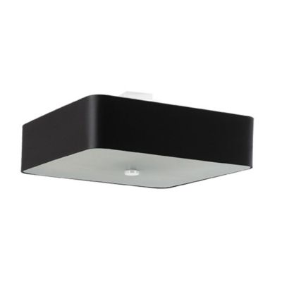 Plafonnier en Tissu/verre/acier - LOCUS 90447 - Noir - IP20 - Max 15W ...