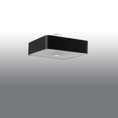 Plafonnier en Tissu/verre/acier - LOCUS 90447 - Noir - IP20 - Max 15W ...