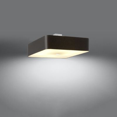 Plafonnier en Tissu/verre/acier - LOCUS 90447 - Noir - IP20 - Max 15W ...