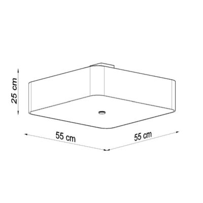 Plafonnier en Tissu/verre/acier - LOCUS 90447 - Noir - IP20 - Max 15W ...