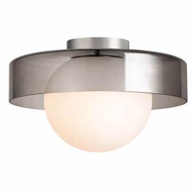 Plafonnier en verre fumé H. 16 cm Exagone