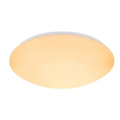 Plafonnier encastré blanc 1 LED RVB à intensité variable 2700-6500 K avec télécommande et minuteur