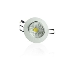 Plafonnier encastrable blanc LED 5W COB - Blanc Chaud 3000K éclairage 40W