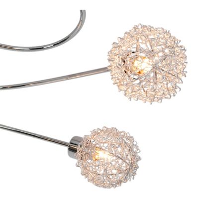 Plafonnier G9 40W GoodHome Phaidros brillant effet chromé H.16.5 x Ø65 cm
