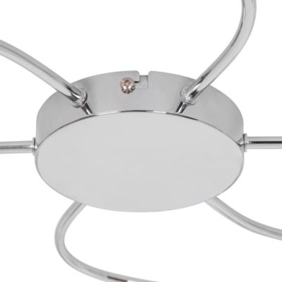 Plafonnier G9 40W GoodHome Phaidros brillant effet chromé H.16.5 x Ø65 cm