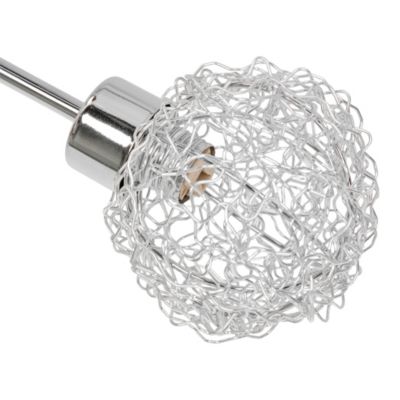 Plafonnier G9 40W GoodHome Phaidros brillant effet chromé H.16 x Ø42 cm
