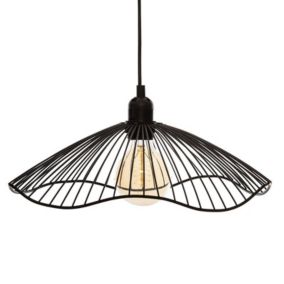 Plafonnier Galt É27 Noir - Suspension Luminaire Élégante pour Décoration Intérieure