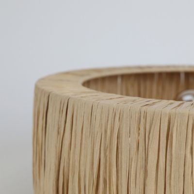Plafonnier Gareth en raphia beige Ø40cm IP20 E27 40W Seynave