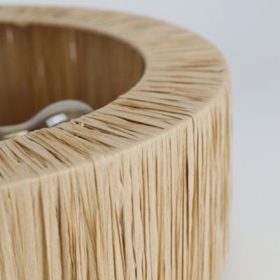 Plafonnier Gareth en raphia beige Ø40cm IP20 E27 40W Seynave