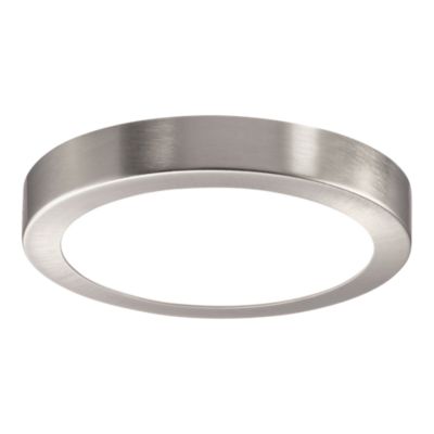 Plafonnier gris chromé LED integrée Aius blanc neutre Ø.21,5cm IP20 1200lm 12W GoodHome