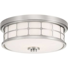 Plafonnier Guardian 2 lumières Abat-Jour Verre Opale