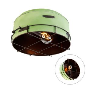 Plafonnier industriel vert 35 cm - Barril