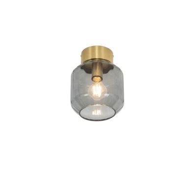 Plafonnier intelligent en laiton avec verre fumé, Wi-Fi A60 inclus - Stiklo