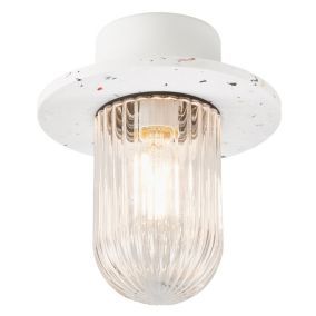 Plafonnier JANUKA, Matière plastique, Couleur Blanc, E27, H.20.5, IP54 / NORDLUX Extérieur