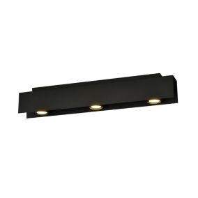 Plafonnier KENNO 3 BLACK, Emibig Lighting, Fabriqué en EU