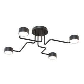 Plafonnier KURAGE 4 BL, Emibig Lighting, Fabriqué en EU