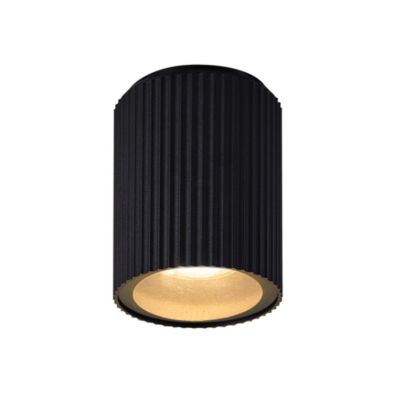 Plafonnier KYKLOP Ripple Aluminium Noir, H.10,5  IP54  GU10 /Nordlux  Extérieur