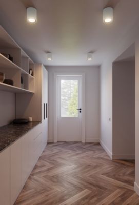 Plafonnier LANDON SMART, Salle de bain,  Métal couleur Blanc, LED Module, H.14, IP44 / NORDLUX Intérieur