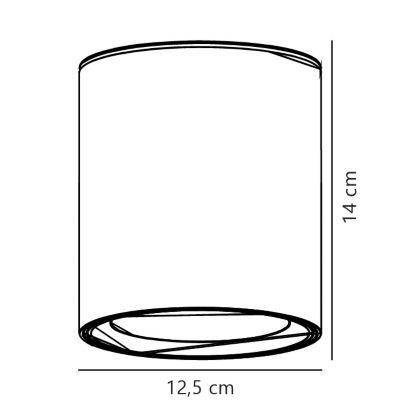 Plafonnier LANDON SMART, Salle de bain,  Métal couleur Blanc, LED Module, H.14, IP44 / NORDLUX Intérieur