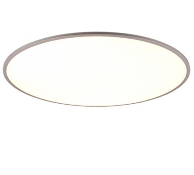 Plafonnier LED 100 cm 53W argent télécommande Yuma Trio