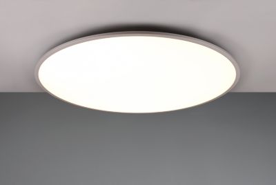 Plafonnier LED 100 cm 53W argent télécommande Yuma Trio