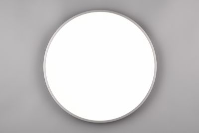 Plafonnier LED 100 cm 53W argent télécommande Yuma Trio