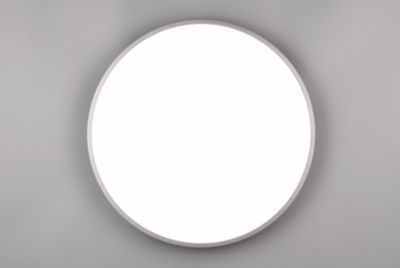 Plafonnier LED 100 cm 53W argent télécommande Yuma Trio