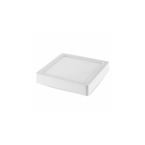 Plafonnier LED 12W 960lm (96W) Blanc Carré 167mmx167mm - Blanc Chaud 2800K