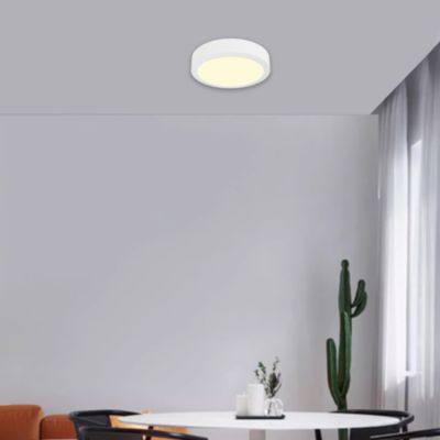 Plafonnier LED 18W blanc Ø22,8 x H.4cm Boxelder
