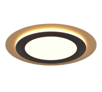 Plafonnier LED 42W 2700-6500K 5600lm noir et or télécommande - Trio - Morgan