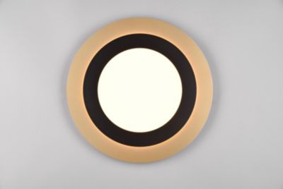 Plafonnier LED 42W 2700-6500K 5600lm noir et or télécommande - Trio - Morgan
