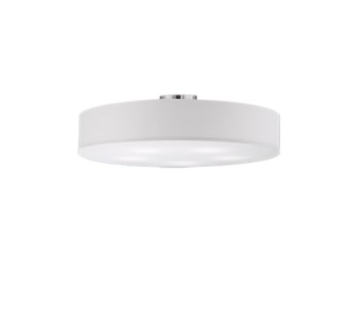 Plafonnier Led 5xE27 max. 60W Tissu Blanc - Trio - Hotel