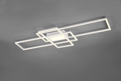 Plafonnier LED 60W - 7100lm, 3000/6500K - Variateur + Veilleuse - Blanc mat - Trio - Irvine