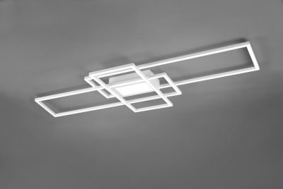 Plafonnier LED 60W - 7100lm, 3000/6500K - Variateur + Veilleuse - Blanc mat - Trio - Irvine