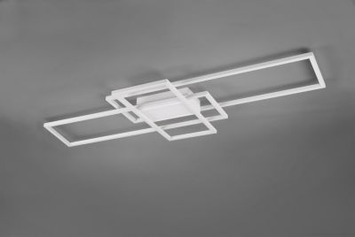 Plafonnier LED 60W - 7100lm, 3000/6500K - Variateur + Veilleuse - Blanc mat - Trio - Irvine