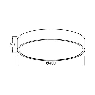 Plafonnier LED Blade-SR rond blanc 3en1 36W métal