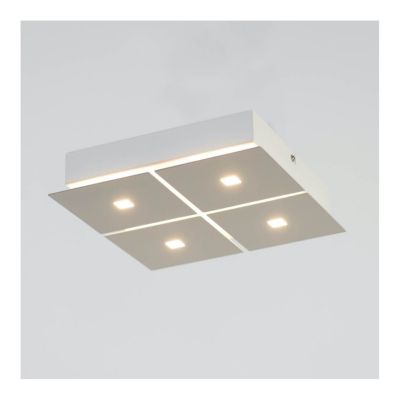 Plafonnier LED blanc carré L22,5 cm - Nova