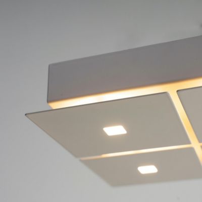 Plafonnier LED blanc carré L22,5 cm - Nova