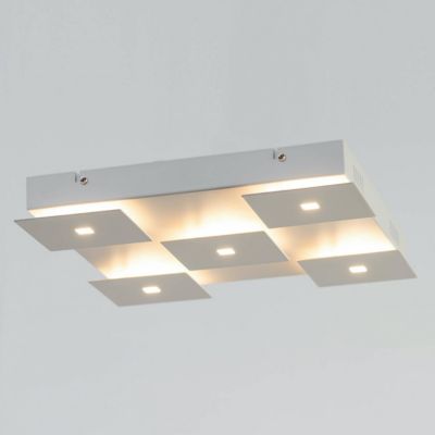 Plafonnier LED blanc carre L34 cm - Nova