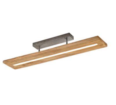 Plafonnier LED bois naturel style moderne 3400 lumens - Trio - Brad