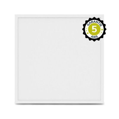 Plafonnier LED Carré 595x595mm - 28W - 6000K - Blanc Jour - Garantie 5 ans